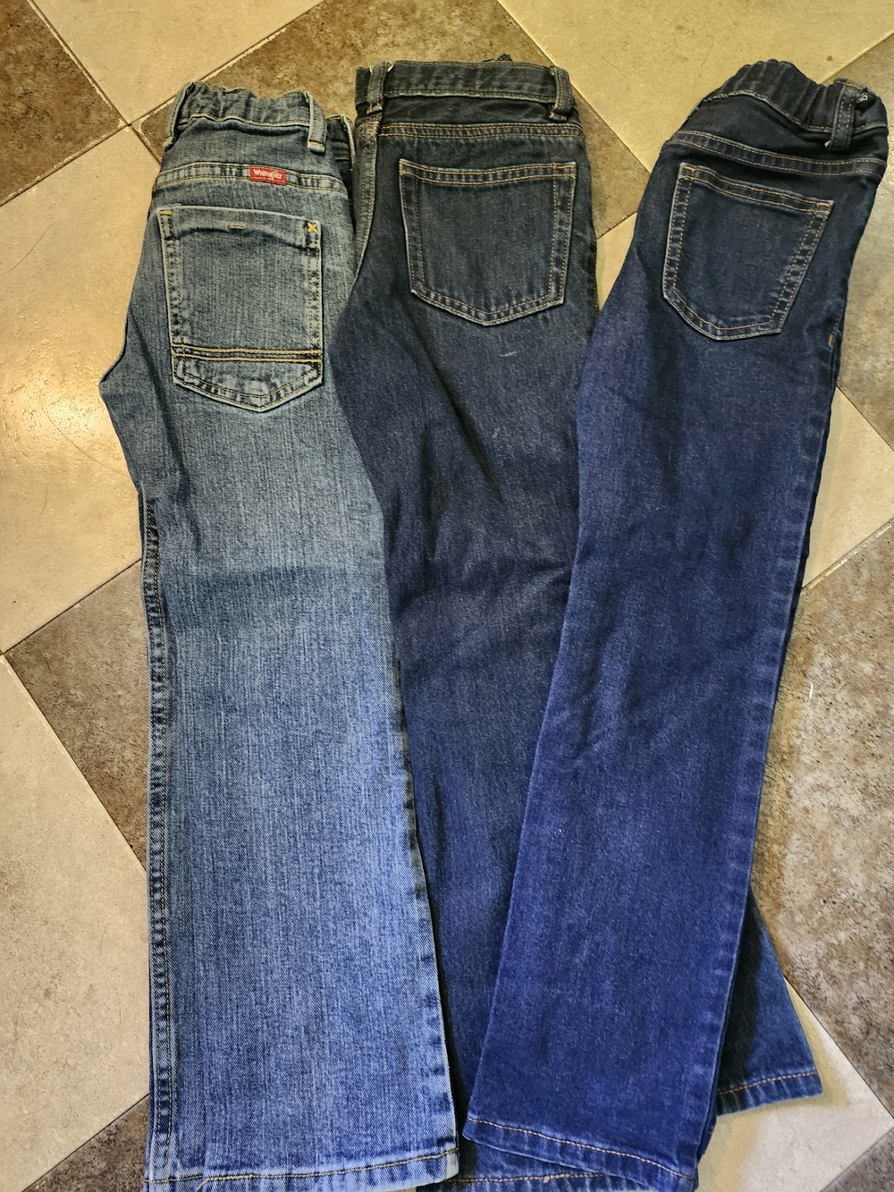 Boys Blue Denim Jeans Size 8 - Mixed Blue Washes